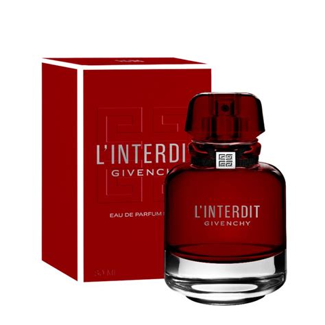 givenchy l'interdit rouge eau de parfum 80ml|givenchy le rouge interdit.